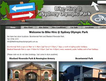 Tablet Screenshot of bikehiresydneyolympicpark.com.au